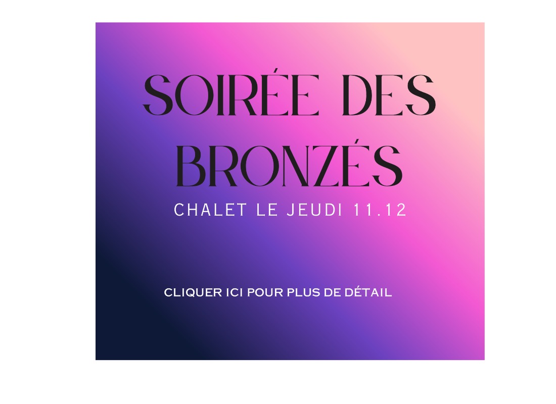 SOIREE LES BRONZES Jeudi 11.12